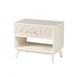 Mesilla de un cajón Romantic Vintage