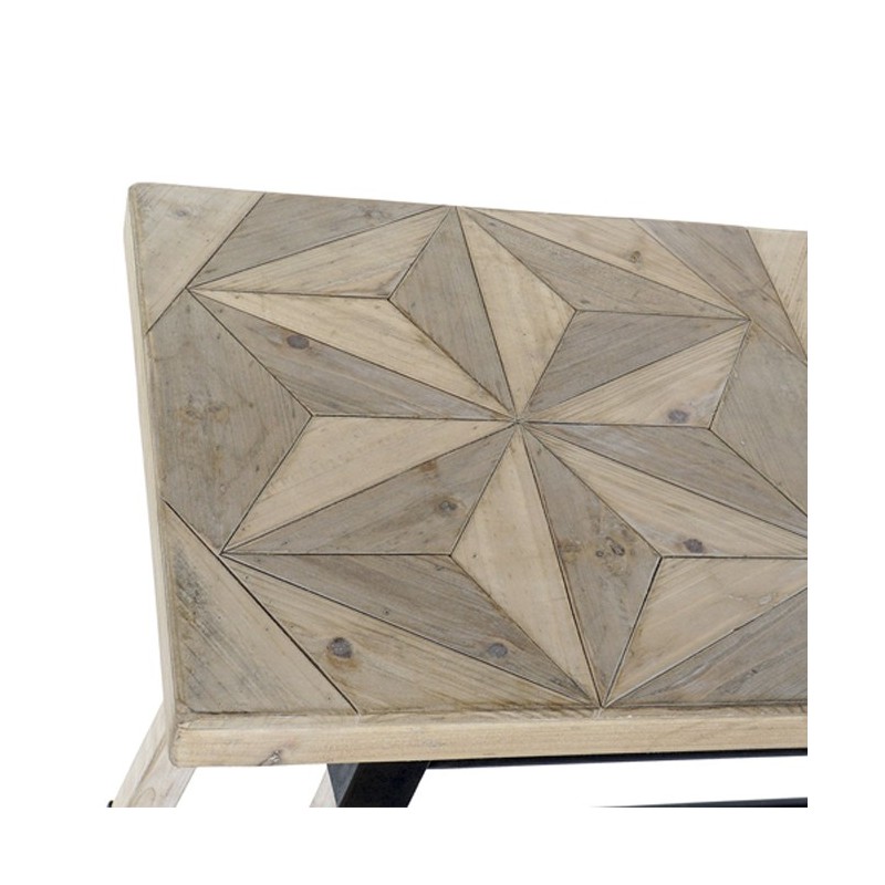 CONSOLA NATURAL MADERA-METAL 120X40,5X80cm