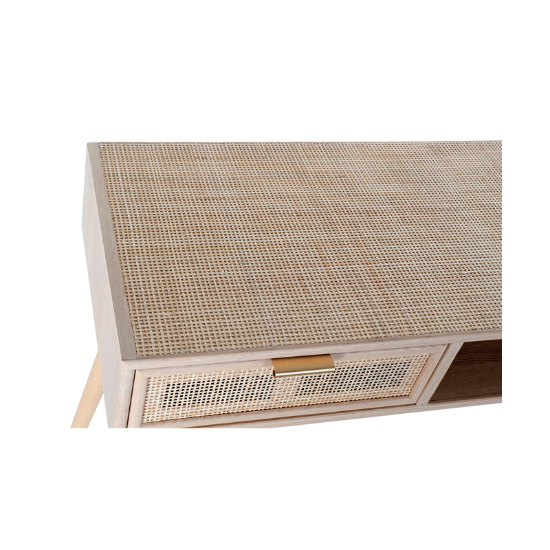 CONSOLA PAULOWNIA MDF 120X42,5X78 REJILLA NATURAL