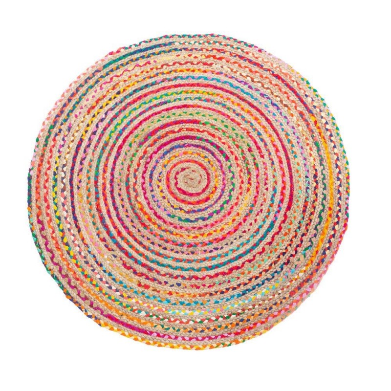 Alfombra redonda yute multicolor 03 - 120x120cm