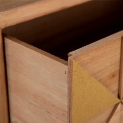 Mesita natural-oro PAULONIA