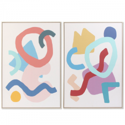 Cuadro abstracto FORMAS multicolor 83x123cm