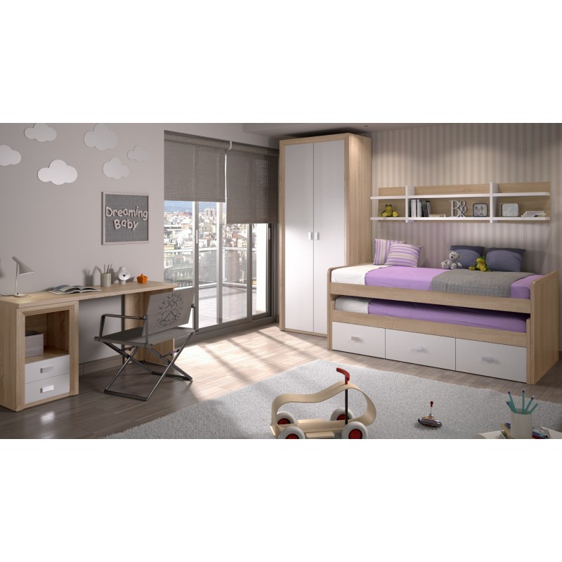 Dormitorio Compacto Suorit con Armario