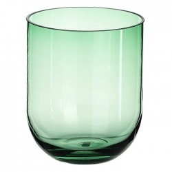 Jarrón verde cristal  12x14cm