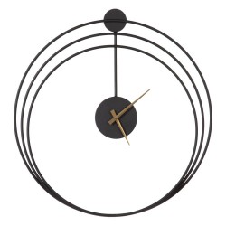 Reloj  metal negro M1 60x60cm