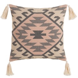 Cojín beige / rosa  45x45cm