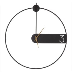 Reloj metal negro M3 60x66cm