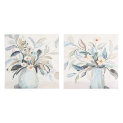 Cuadro lienzo JARRÓN FLORES 02  2/M - 80x80cm