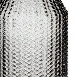 Jarrón gris vidrio 11,70x30cm