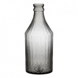 Jarrón gris vidrio 11,70x30cm