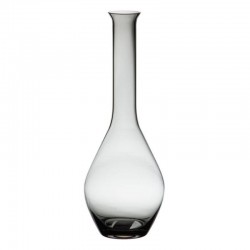 Jarrón gris vidrio 10x28cm