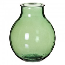 Jarrón verde vidrio 30x36cm