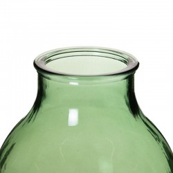 Jarrón verde vidrio 30x36cm