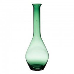 Jarrón verde vidrio 12x33cm