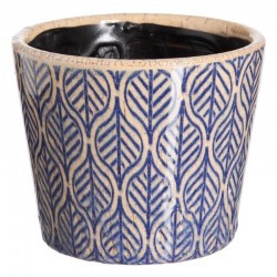 Macetero PROVENZ azul/crema  14x12cm