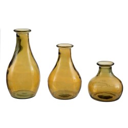 Jarrón amarillo vidrio 20x32,5cm