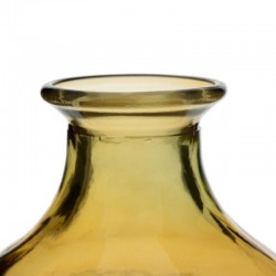 Jarrón amarillo vidrio 20x32,5cm