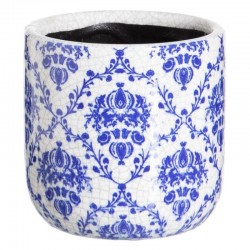 S/2 Maceteros LIS cerámica azul 19x17cm