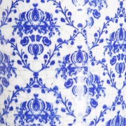 S/2 Maceteros LIS cerámica azul 19x17cm