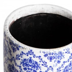 S/2 Maceteros LIS cerámica azul 19x17cm