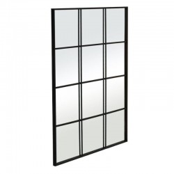 Espejo VENTANA negro metal 90x120cm