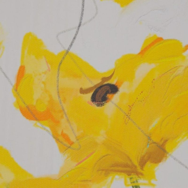 Cuadro impresión FLORES amarillo 80x120cm
