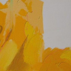 Cuadro impresión FLORES amarillo 80x120cm
