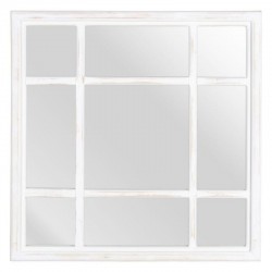 Espejo VENTANA blanco madera 60x60cm