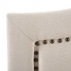 Cabecero tapizado VAGUE blanco crema