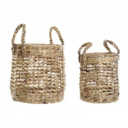 Set 2 cestos junco natural