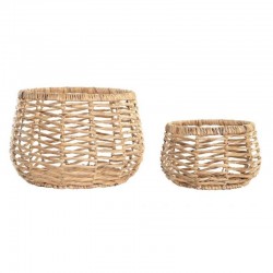 Set 2 cestas fibra natural