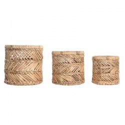 Set 3 cestas fibra natural