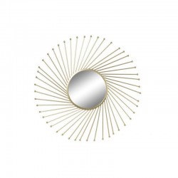 Espejo metal dorado mate 84cm