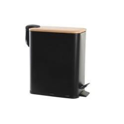 Papelera metal bambú