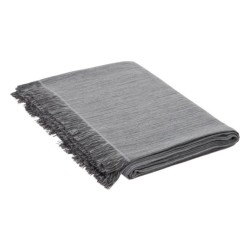 Mantel flecos gris 150x150cm