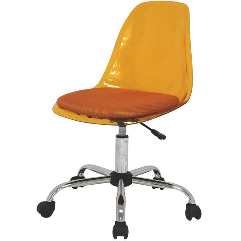 Silla estudio FIONA naranja/cromo