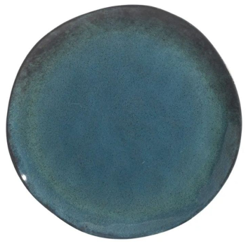 Plato llano azul irregular 26cm