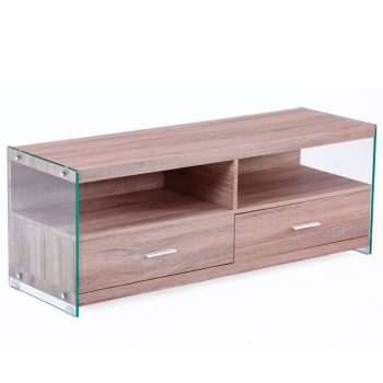 Mueble tv EVAN roble/cristal