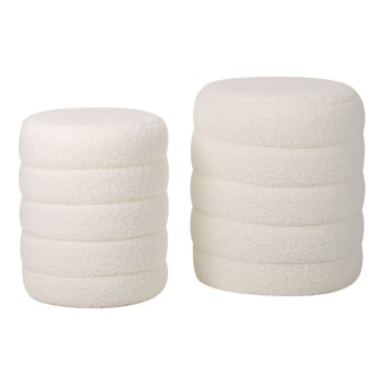 Set 2 puffs MICHEL blanco