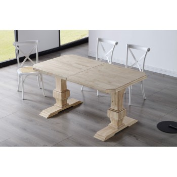 MESA COMEDOR EXTENSIBLE VERSALLES 160 x 90 CM  MADERA ROBLE NORDISH