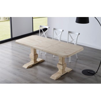 MESA COMEDOR EXTENSIBLE VERSALLES 160 x 90 CM  MADERA ROBLE NORDISH