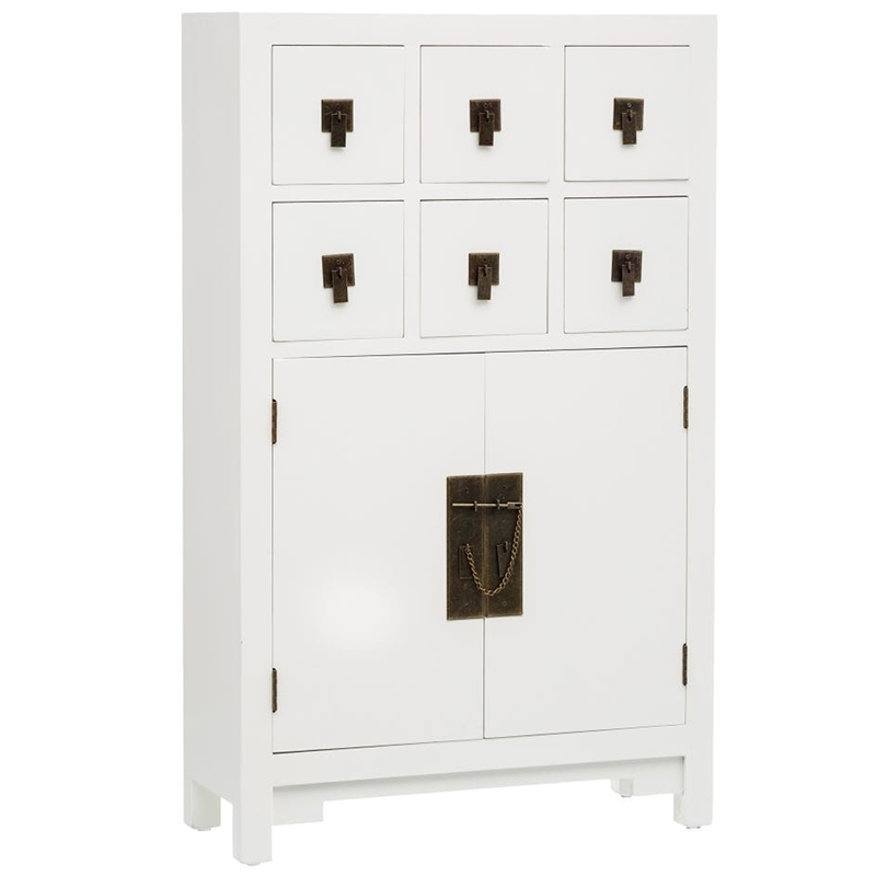 mueble-auxiliar-blanco-estantes-cajon-estrecho - Original House