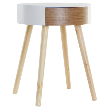 Mesita NORDIC redonda 1 cajón