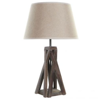 Lámpara mesa madera 56cm