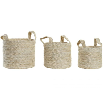 S/3 cestas fibra natural  29x26cm