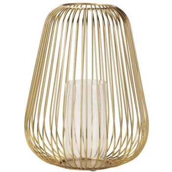 Portavela Metal/Cristal ORO 30cm