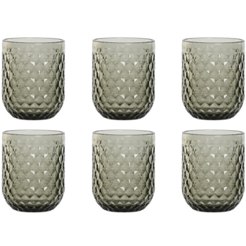 Vaso Cristal GRIS /Set 6 Piezas /240 ML