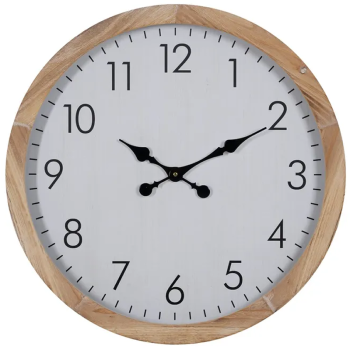 Reloj BLANCO MADERA /60x60x6.5cm