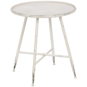 Mesa auxiliar LILO /Crema /Metal /56x56x60cm