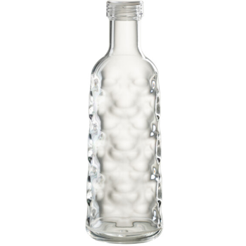 Botella Martillada En Estuche /Plástico /TRANSPARENTE